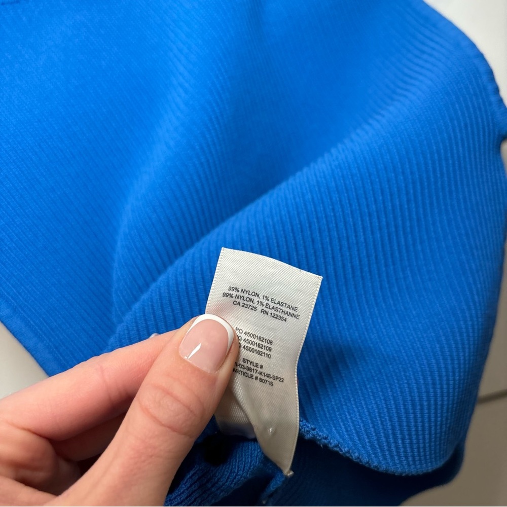 Aritzia Blue Ribbed Tank Top - Picture 6 of 7